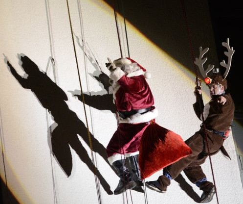 Rappeling Santa