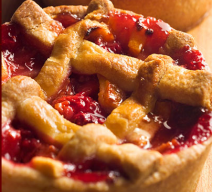 Dutch Desserts peach raspberry tart