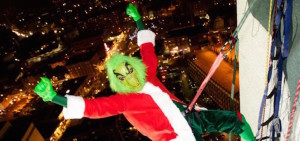 Stamford Heights & Lights: Rapelling Santa