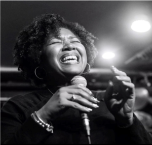 Cynthia Soriano Jazz Vocalist performing at North Castle Public Library