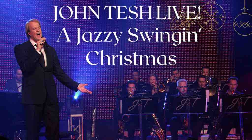 For A JAZZY SWINGIN’ CHRISMAS, John uses a 7-piece band that includes a 3-piece horn section performing a timeless Christmas and holiday favorites along with highlights from his 2011 album “Big Band Christmas” and renowned originals from his catalogue along with personal stories and photos of his life and career that led him from local radio to hosting Entertainment tonight, to a musical career with one of the top PBS specials of all time.